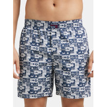 Jockey US57 Men Cotton Woven Printed Boxer Shorts - Nickle