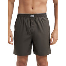 Jockey MC10 Men Super Combed Mercerized Cotton Woven Fabric Boxer Shorts - Deep Olive