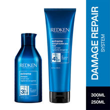 Redken Anti Breakage Combo - Extreme Shampoo & Strength Builder Plus Mask Infused With Protein