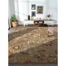 OBSESSIONS Brown Solid Machine Made Rectangular Carpet