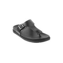 Metro Men Casual Synthetic Black Sandals