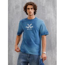WROGN Blue Woven Oversized Fit T-shirt