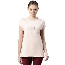 Enamor Womens A305-cotton Spandex Antimicrobial Finish Active Stay Fresh T-shirt-rose Water