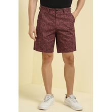 Allen Solly Men Maroon Cotton Printed Shorts