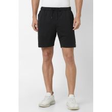 Van Heusen Men Black Nylon Textured Shorts