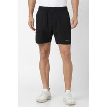 Van Heusen Men Black Nylon Solid Shorts