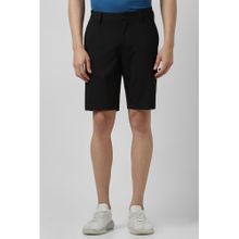 Van Heusen Men Black Viscose Blend Solid Shorts