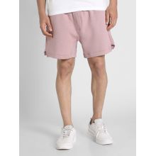 American Eagle Men Pink Polyester Blend Printed Shorts