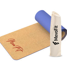MevoFit Cork Yoga Mat, 100% Organic Cork & Natural Rubber Mat - 72" X 24" - Multi-Color (Free Size)