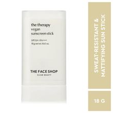 The Face Shop The Therapy Vegan Sunscreen Stick Spf50+ Pa++++, Travel Friendly Everyday Use Sunstick