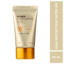 The Face Shop Power Long-Lasting Spf 50+ Pa+++ Tinted Suncream For Broad Spectrum Protection
