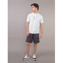 American Eagle Men Light Blue Blended Fabric Graphic Printed Crew Neck T-Shirt