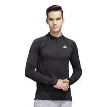adidas GYM+ 3S 1/4ZIP Men Black Sports T-Shirt