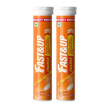 Fast&Up Charge Natural Vitamin C & Zinc Orange Tube Tablets (Pack of 2)