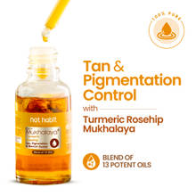 Nat Habit Pure Turmeric Rosehip Face Oil For Gua Sha, Tan Pigmentation & Blemish Control Mukhalaya