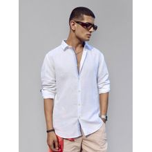 KINGDOM OF WHITE Relaxed Light Weight Linen Casual Shirt