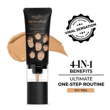 Lovechild Masaba Skip Everything Serum Skin Tint SPF 20, Liquid Foundation for all Skin type, with In-Built Brush, Enriched with Vitamin E for anti-ageing benefits