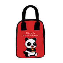 Crazy Corner Panda Doesn't Share Food Naruto Printed Insulated Canvas Lunch Bag