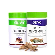 Oziva Wellness Combo For Men (Daily Men's Multi And Omega 369 With Vegan Omega)