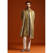 KALKI FASHION Multi-Color Silk Mandarin Neck Kurta with Pant