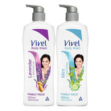 Vivel Body Wash, Lavender & Almond Oil And Mint & Cucumber, Shower Creme Combo Pack