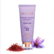 Ayuga Kashmiri Saffron Sunscreen SPF 50 PA ++++ - No White Cast Sunscreen For Glowing Skin