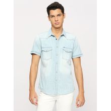 Pepe Jeans Blue Denim Short Sleeves Shirt