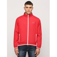 Pepe Jeans Red Lightweight Full Sleeves Jacket