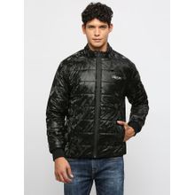 Pepe Jeans Black Camo Printed Puffer Kamachi Fit Jacket