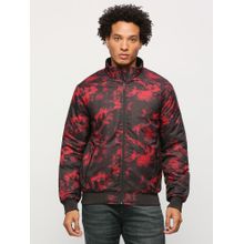 Pepe Jeans Red All Over Printed Kamachi Fit Jacket