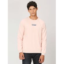 Pepe Jeans Pink Solid Full Sleeves Sweatshirt
