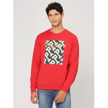 Pepe Jeans Red Printed Sweatshirt