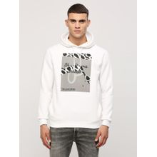Pepe Jeans White Typography Printed Hooded Sweatshirt