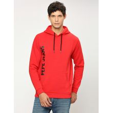 Pepe Jeans Red Typography Sweatshirt