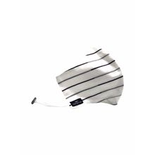 The Tie Hub White And Grey Stripe Premium Cotton Mask