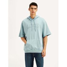 Levi's Mens Typographic Print Blue Hoodie