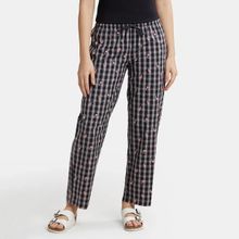 Jockey RX06 Women Super Combed Cotton Woven Fabric Pyjama - Black