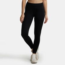 Jockey MW12 Women Tactel Microfiber Elastane Active Wear Leggings - Black