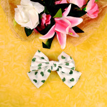 YoungWildFree Bow Green-Printed Designer Scrunchies