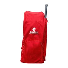 Omtex Cricket Duffle Kit Bag with Compartments for Bat & Shoes for Junior Cricketers - Red