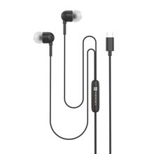 Portronics Conch 60 in-Ear Wired Earphone with Mic, Type-C Audio Jack-POR-1497 - Black