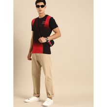 Being Human Men Colorblock Red T-Shirt