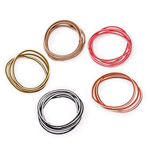 Beautiliss Elastic Hair Rubber Bands Soft Stretchable Twin Colour Hair Ties For Women