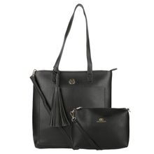 Gio Collection Women's Tote Bag Handbag (black)