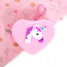 Lil' Star by Ayesha Pink Unicorn Heart Shaped Bag With Hook For Kids, Children And Girls
