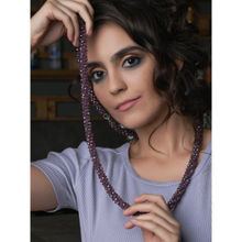 Odette Crystal Wine Purple Layered Necklace