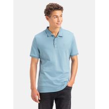 Jockey 3912 Men Super Combed Cotton Rich Solid Half Sleeve Polo T-Shirt-Provncl Blue