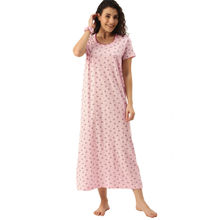 Slumber Jill Baby Pink All Over Print Nightdress with Scrunchie Pack of 2