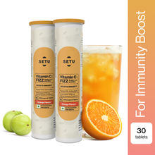 Setu Vitamin C Fizz Effervescent Tablets - Orange (Pack Of 2)