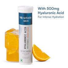 HealthKart Vitals Hyaluronic Acid (Orange, 15 Effervescent Tablets),Supports Skin Hydration